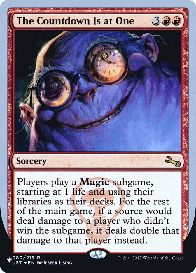 The Countdown Is at One (Unfinity Foil Edition) [The List] | Good Games Adelaide SA