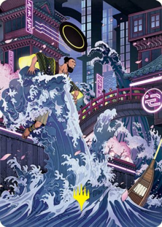 Invoke Despair Art Card (Gold-Stamped Signature) [Kamigawa: Neon Dynasty Art Series] | Good Games Adelaide SA