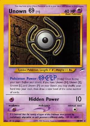 Unown [H] (28/105) [Neo Destiny Unlimited] | Good Games Adelaide SA