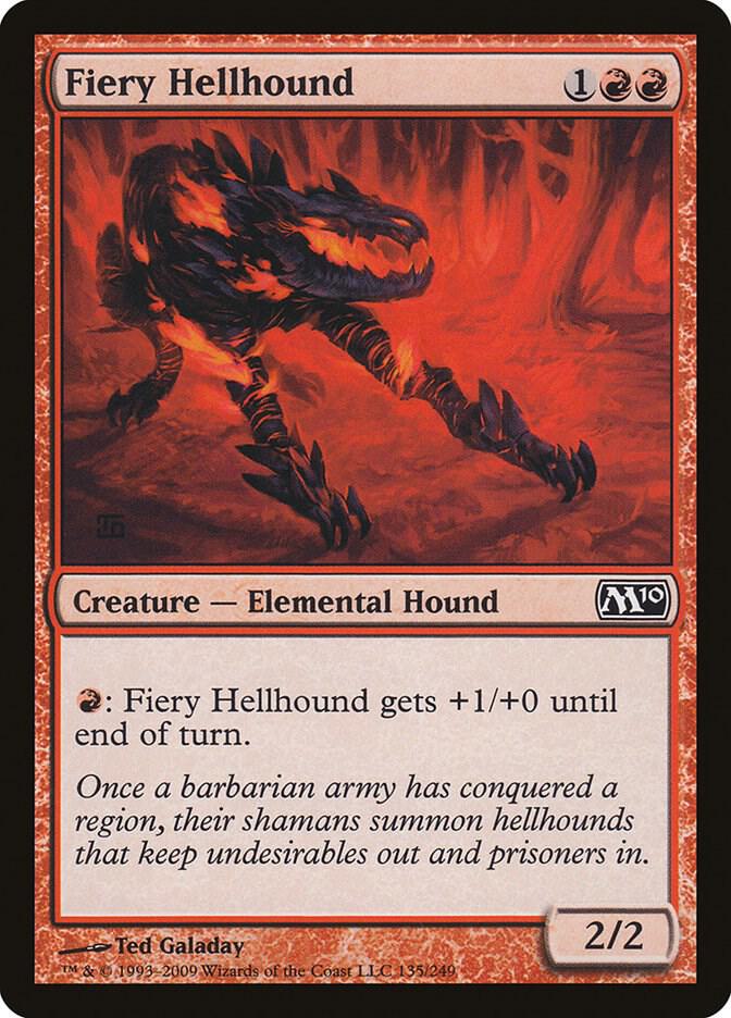 Fiery Hellhound 135/249 (Magic 2010 (M10))  - Foil | Good Games Adelaide SA