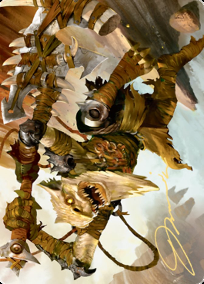 Teeterpeak Ambusher Art Card (Gold-Stamped Signature) [Zendikar Rising Art Series] | Good Games Adelaide SA