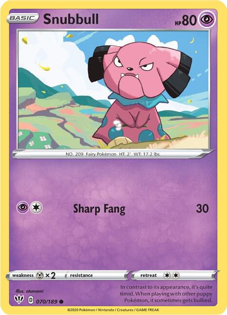 Snubbull 070/189 (SWSH03: Darkness Ablaze)  | Good Games Adelaide SA