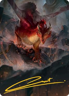 Red Dragon Art Card Gold Stamped Signature 81 (Art Series: Adventures in the Forgotten Realms)  | Good Games Adelaide SA
