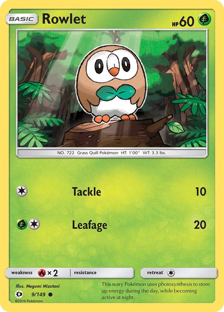 Rowlet 9/149 (SM Base Set)  | Good Games Adelaide SA