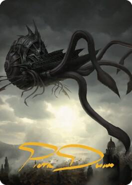 Nautiloid Ship Art Card Gold Stamped Signature 80 (Art Series: Commander Legends: Battle for Baldur's Gate)  | Good Games Adelaide SA