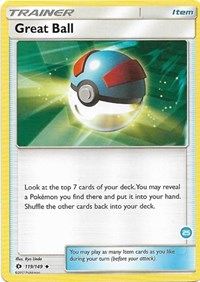 Great Ball (119/149) (Deck Exclusive #25) [Sun & Moon: Trainer Kit - Alolan Ninetales] | Good Games Adelaide SA