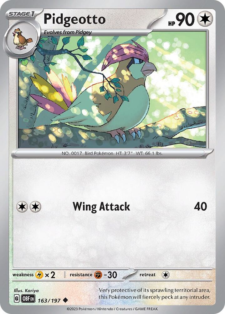 Pidgeotto 163/197 (SV03: Obsidian Flames)  | Good Games Adelaide SA