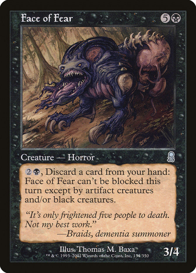 Face of Fear 134 (Odyssey)  - Foil | Good Games Adelaide SA