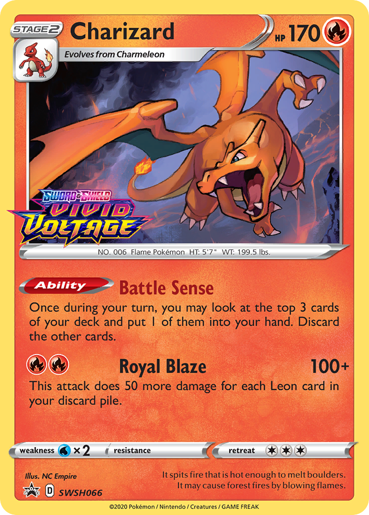 Charizard (SWSH066) (Prerelease Promo) [Sword & Shield: Black Star Promos] | Good Games Adelaide SA