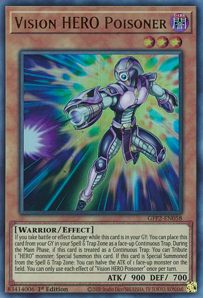 Vision HERO Poisoner [GFP2-EN058] Ultra Rare | Good Games Adelaide SA