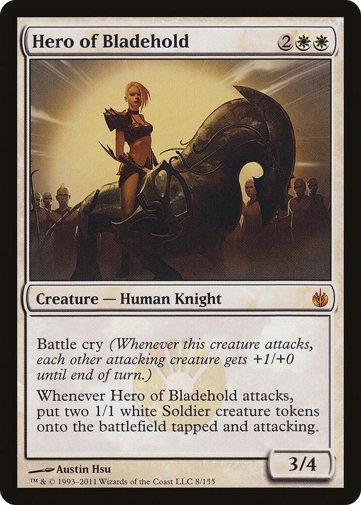 Hero of Bladehold Mirrodin Besieged 8 (Oversize Cards)  | Good Games Adelaide SA