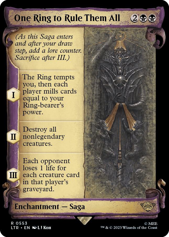 One Ring to Rule Them All 553 (Universes Beyond: The Lord of the Rings: Tales of Middle-earth)  - Showcase Scroll Foil | Good Games Adelaide SA