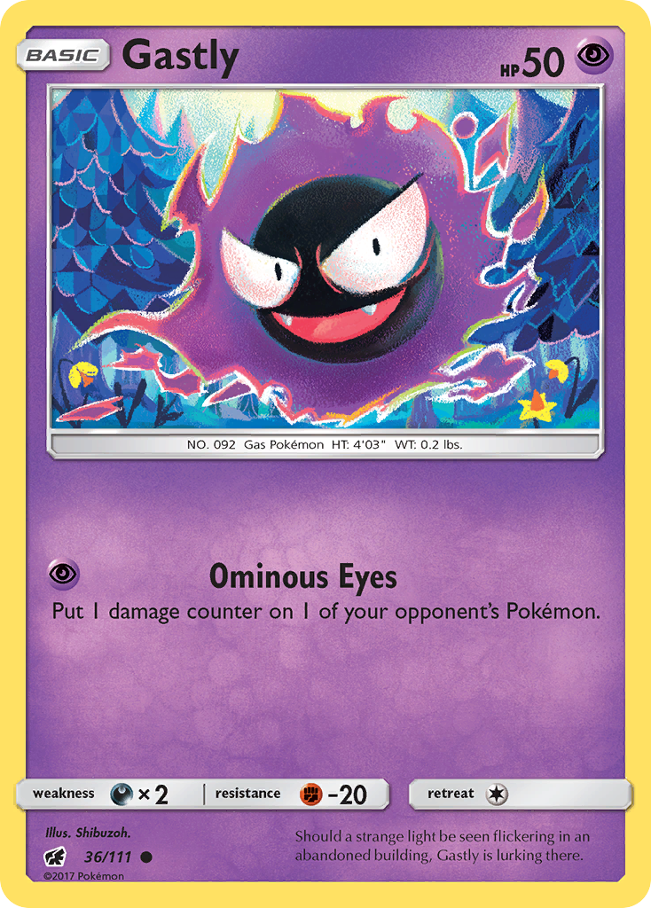 Gastly (36/111) [Sun & Moon: Crimson Invasion] | Good Games Adelaide SA