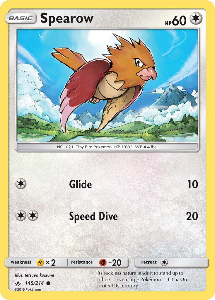 Spearow (145/214) [Sun & Moon: Unbroken Bonds] | Good Games Adelaide SA