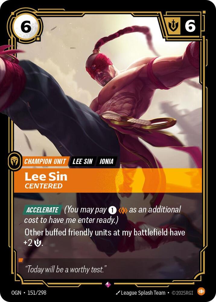 Lee Sin - Centered 151/298 (Origins)  - Foil | Good Games Adelaide SA