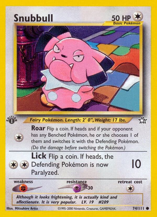 Snubbull 074/111 (Neo Genesis)  - 1st Edition | Good Games Adelaide SA