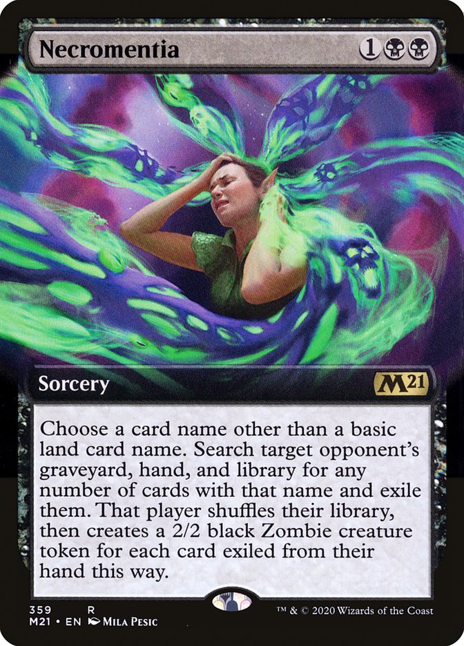 Necromentia (Extended Art) [Core Set 2021] | Good Games Adelaide SA