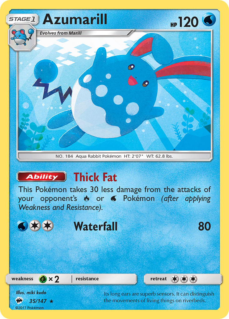 Azumarill (35/147) [Sun & Moon: Burning Shadows] | Good Games Adelaide SA