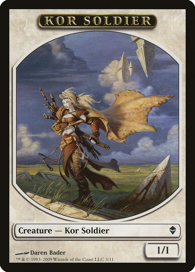 Kor Soldier Token [Zendikar Tokens] | Good Games Adelaide SA