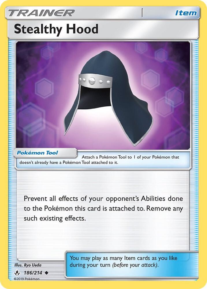 Stealthy Hood 186/214 (SM - Unbroken Bonds)  | Good Games Adelaide SA