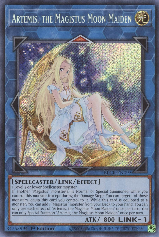 Artemis, the Magistus Moon Maiden [BLCR-EN095] Secret Rare | Good Games Adelaide SA