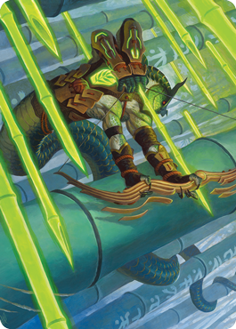 Bamboo Grove Archer Art Card [Kamigawa: Neon Dynasty Art Series] | Good Games Adelaide SA