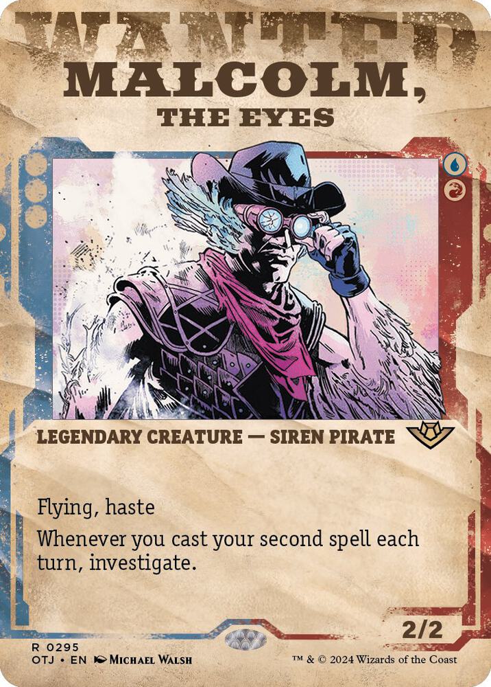 Malcolm, the Eyes 295 (Outlaws of Thunder Junction)  - Foil | Good Games Adelaide SA