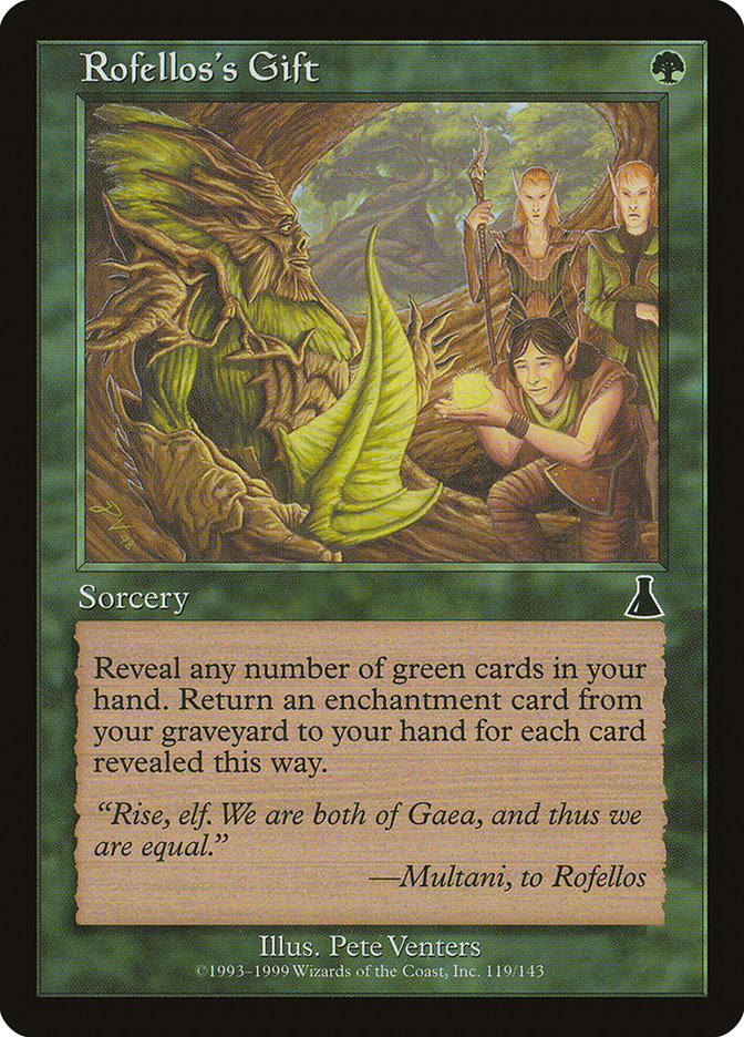 Rofellos's Gift 119 (Urza's Destiny)  - Foil | Good Games Adelaide SA