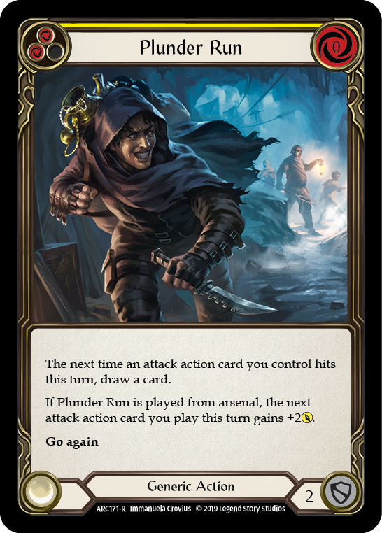 Plunder Run (Yellow) [ARC171-R] 1st Edition Rainbow Foil | Good Games Adelaide SA