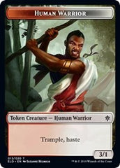 Human Warrior // Food (18) Double-sided Token [Throne of Eldraine Tokens] | Good Games Adelaide SA