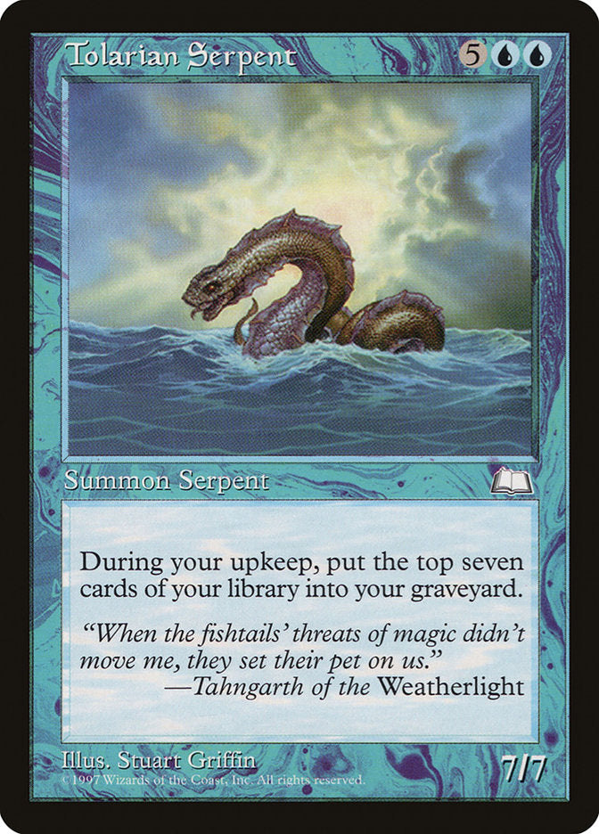 Tolarian Serpent [Weatherlight] | Good Games Adelaide SA