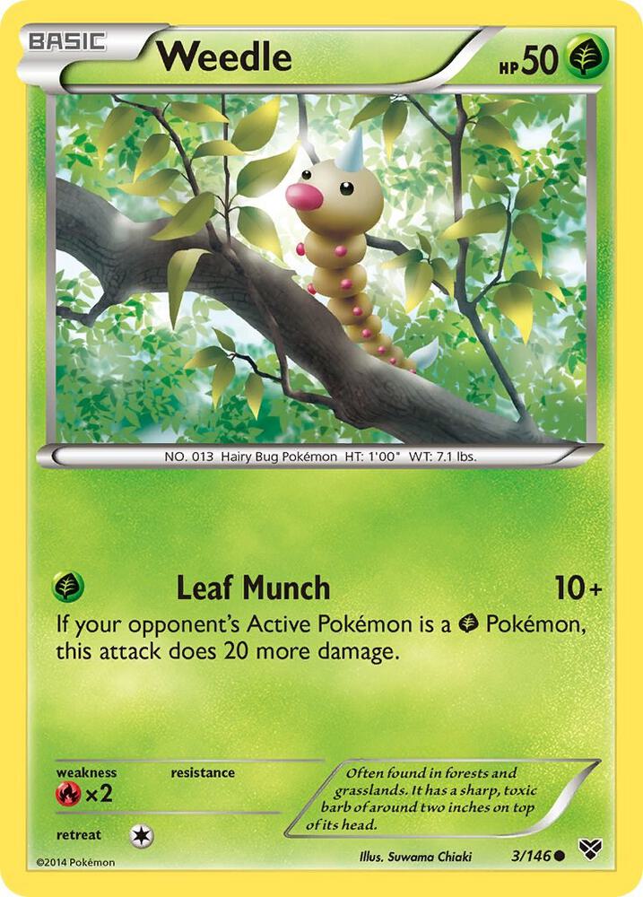 Weedle 3/146 (XY Base Set)  | Good Games Adelaide SA