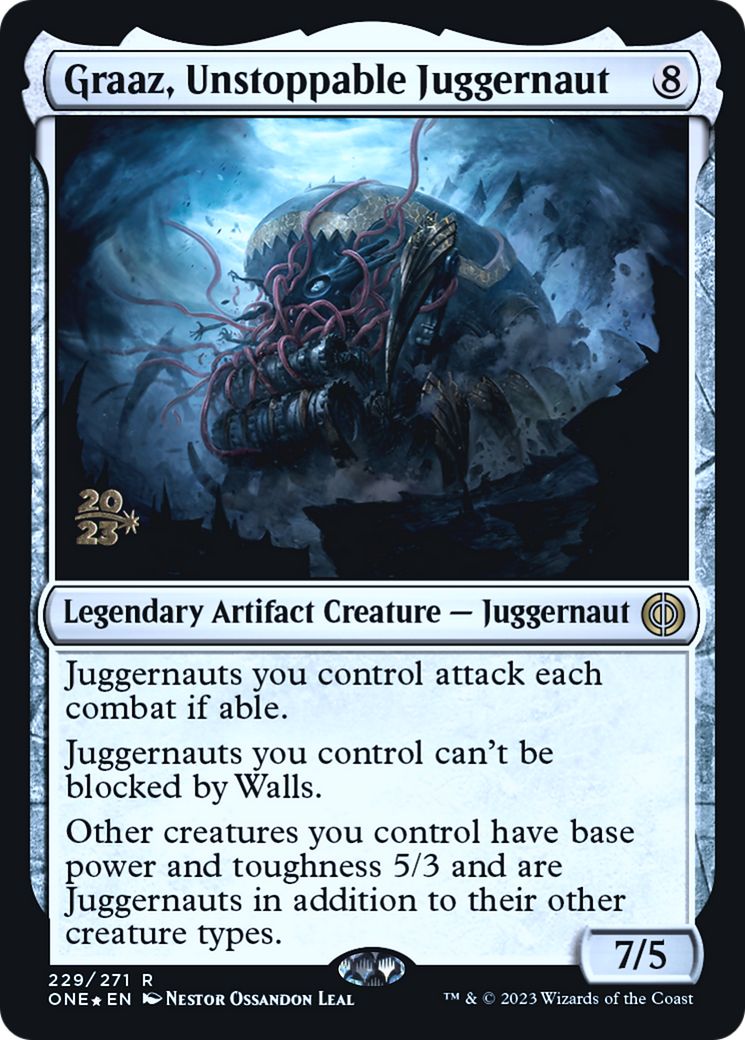 Graaz, Unstoppable Juggernaut [Phyrexia: All Will Be One Prerelease Promos] | Good Games Adelaide SA