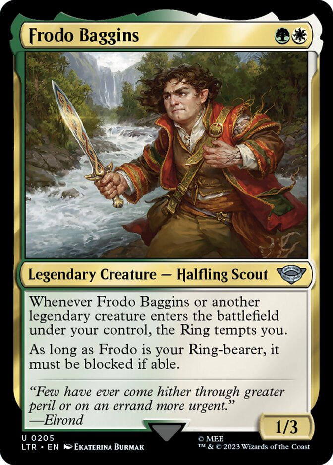 Frodo Baggins 205 (Universes Beyond: The Lord of the Rings: Tales of Middle-earth)  - Foil | Good Games Adelaide SA