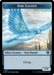 Bird // Bird Illusion Double-Sided Token [Commander Masters Tokens] | Good Games Adelaide SA