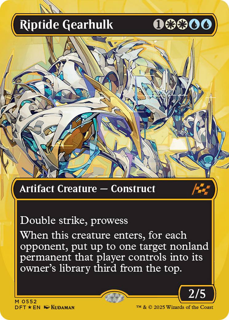Riptide Gearhulk (Borderless) (First-Place Foil) [Aetherdrift] | Good Games Adelaide SA
