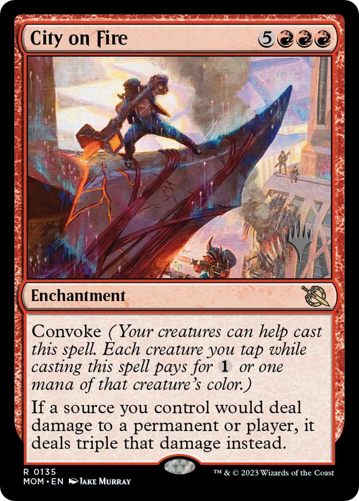 City on Fire 135 (Promo Pack: March of the Machine)  - Foil | Good Games Adelaide SA