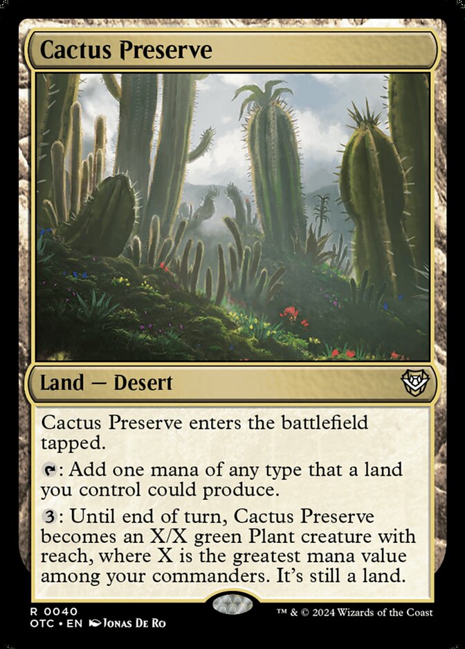 Cactus Preserve 40 (Commander: Outlaws of Thunder Junction)  | Good Games Adelaide SA