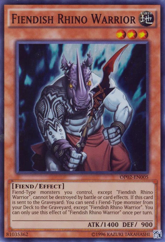 Fiendish Rhino Warrior [OP02-EN005] Super Rare | Good Games Adelaide SA
