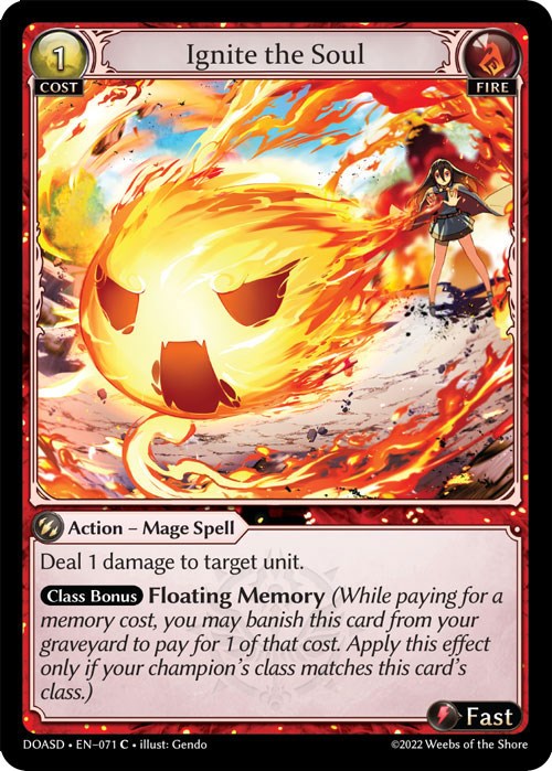 Ignite the Soul (071) [Dawn of Ashes: Starter Decks] | Good Games Adelaide SA