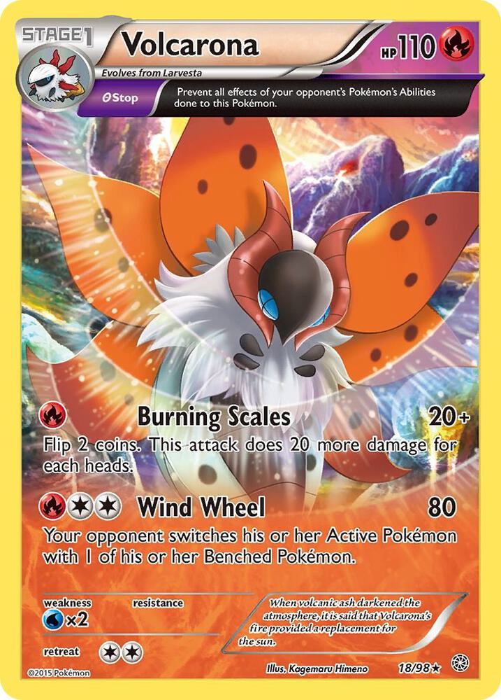 Volcarona Theta 18/98 (XY - Ancient Origins)  - Reverse Holofoil | Good Games Adelaide SA
