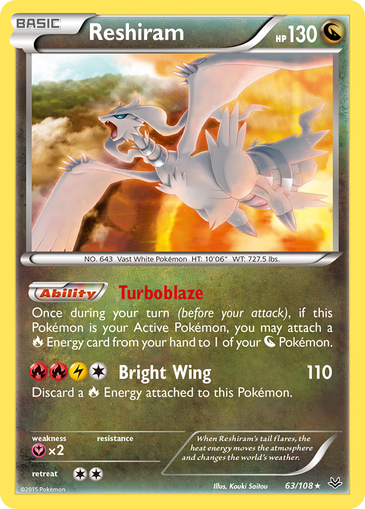 Reshiram (63/108) [XY: Roaring Skies] | Good Games Adelaide SA