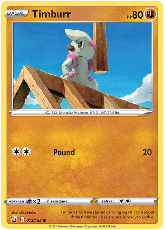 Timburr (073/163) [Sword & Shield: Battle Styles] | Good Games Adelaide SA