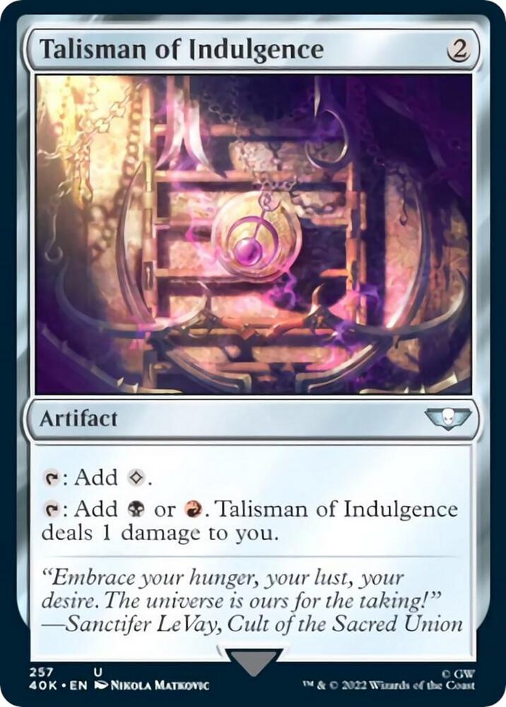 Talisman of Indulgence 257 (Universes Beyond: Warhammer 40,000)  | Good Games Adelaide SA