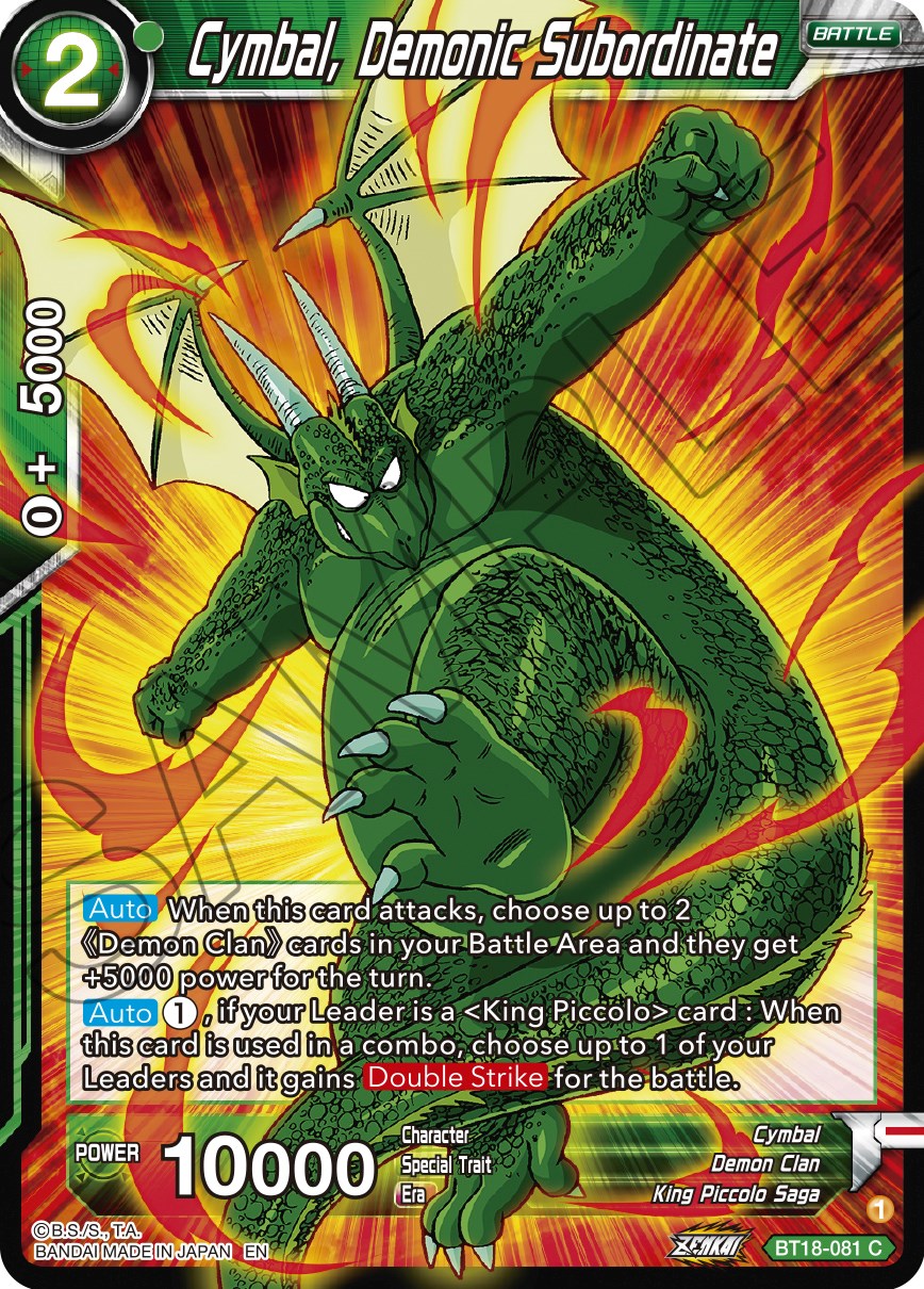 Cymbal, Demonic Subordinate (BT18-081) [Dawn of the Z-Legends] | Good Games Adelaide SA
