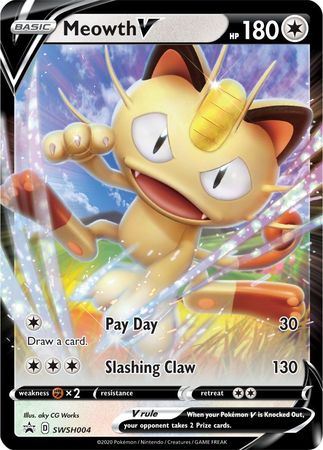 Meowth V (SWSH004) [Sword & Shield: Black Star Promos] | Good Games Adelaide SA