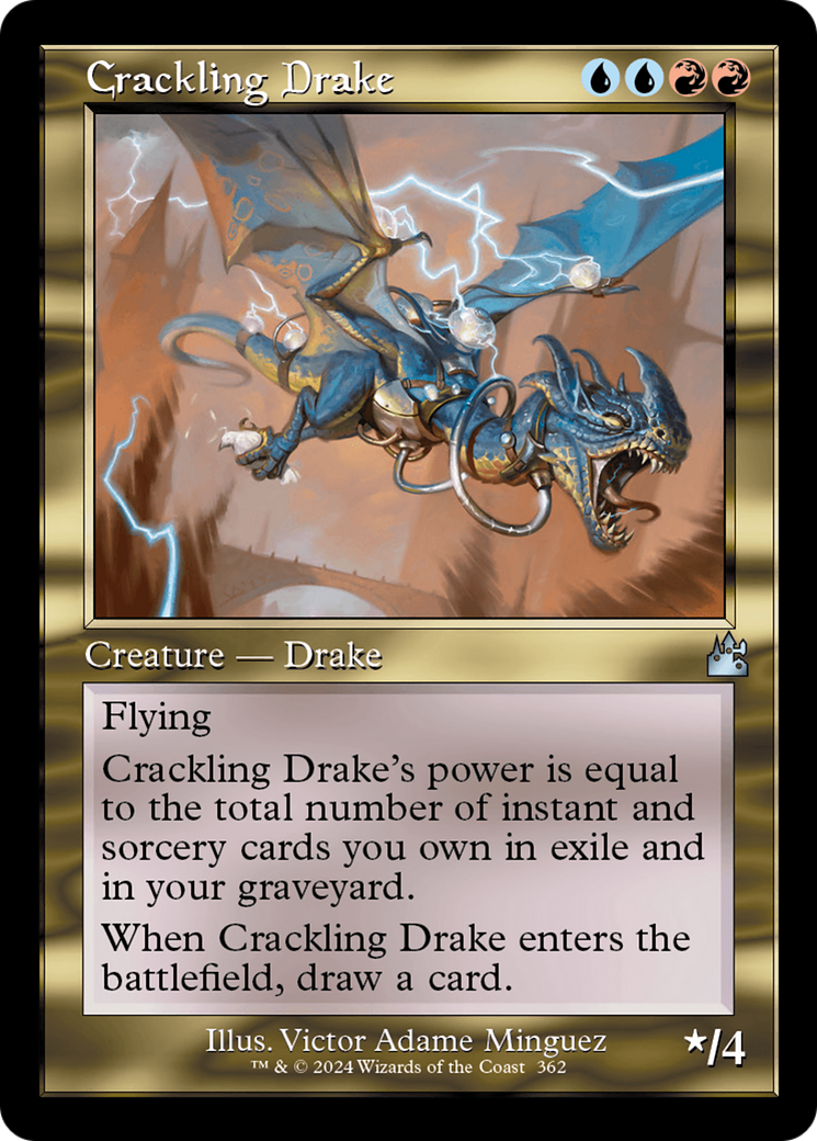 Crackling Drake (Retro Frame) [Ravnica Remastered] | Good Games Adelaide SA