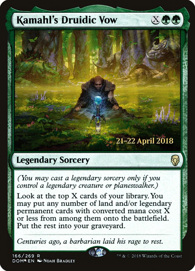 Kamahl's Druidic Vow [Dominaria Promos] | Good Games Adelaide SA