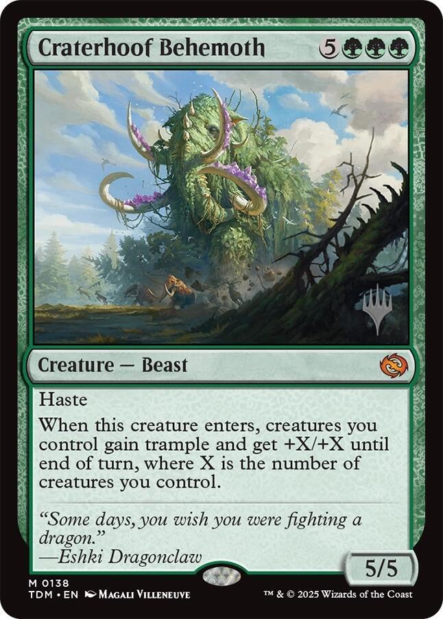 Craterhoof Behemoth 138 (Promo Pack: Tarkir: Dragonstorm)  | Good Games Adelaide SA
