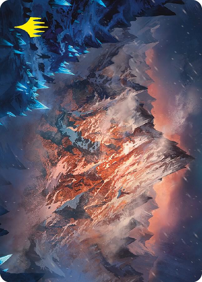 Mountain Art Card Gold Stamped Signature 31 (Art Series: Universes Beyond: The Lord of the Rings: Tales of Middle-earth)  | Good Games Adelaide SA